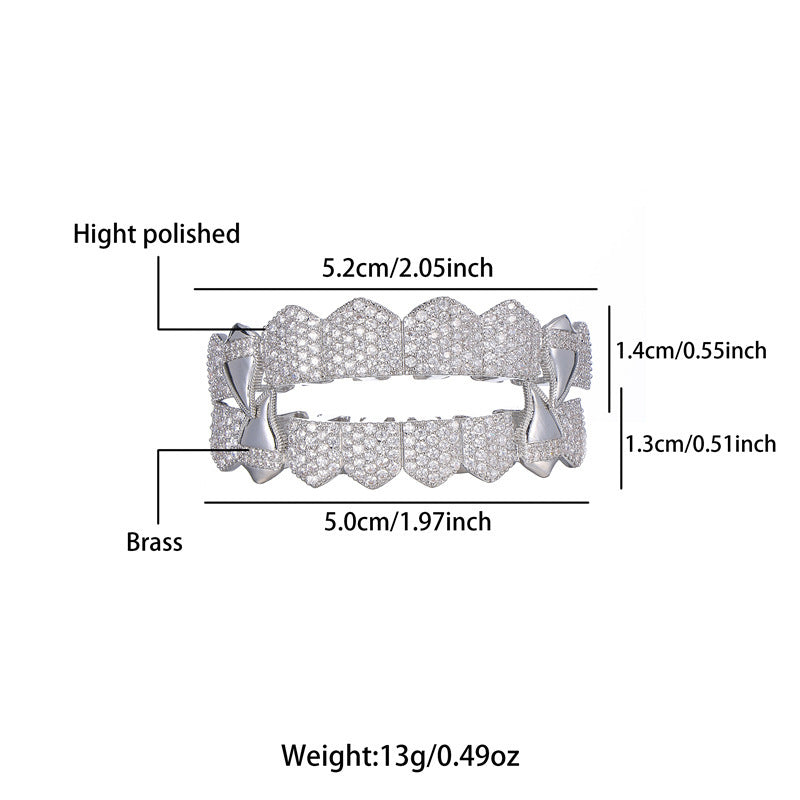 Dianyi Ornament Full Diamond Hip Hop Pointed Tooth Socket