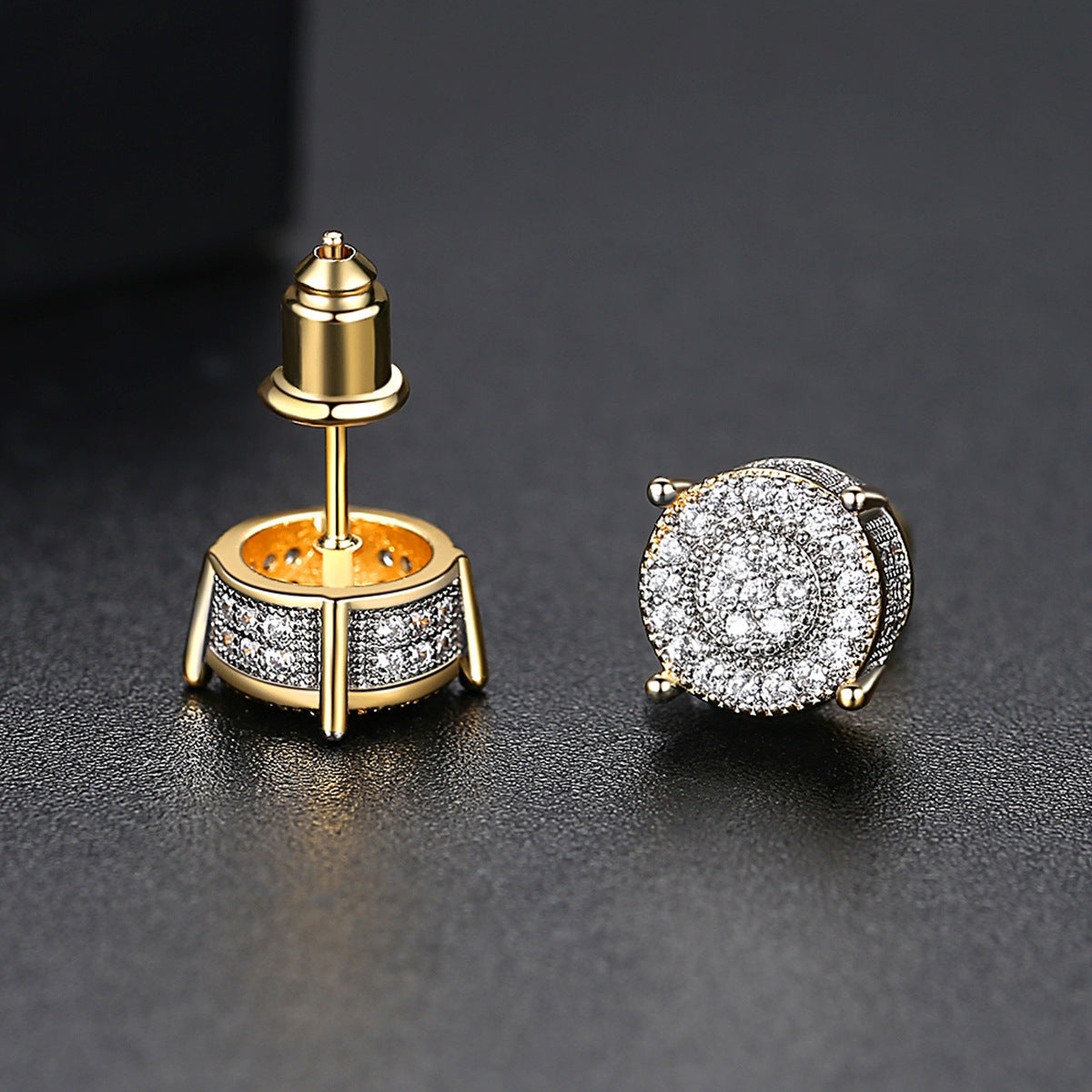 10mm Iced VVS Stud Earrings