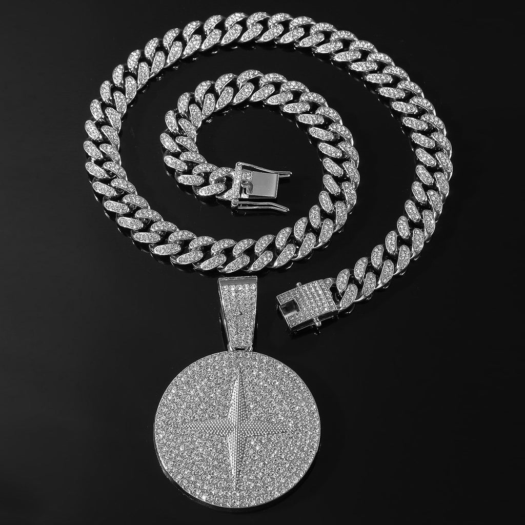Iced Cross Medallion Cuban Chain