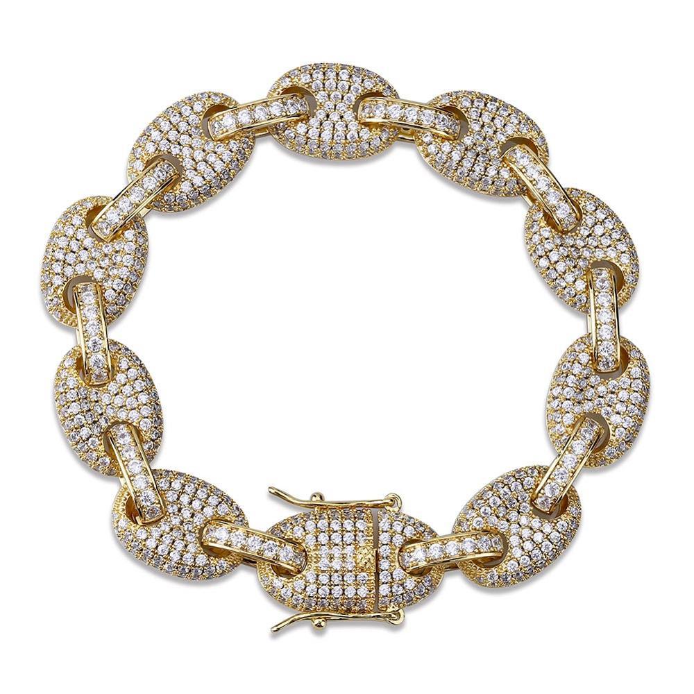 Iced Oval Link Bracelet