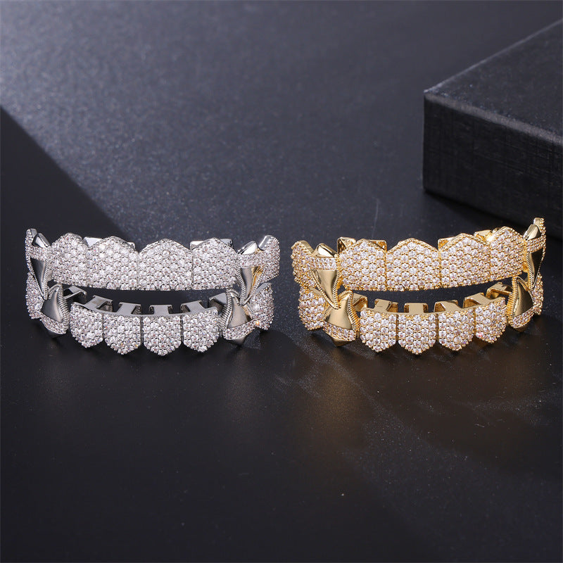 Dianyi Ornament Full Diamond Hip Hop Pointed Tooth Socket