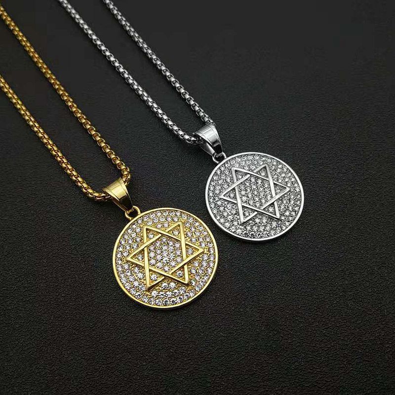 Star of Power Pendant – Iced Six-Point Chain