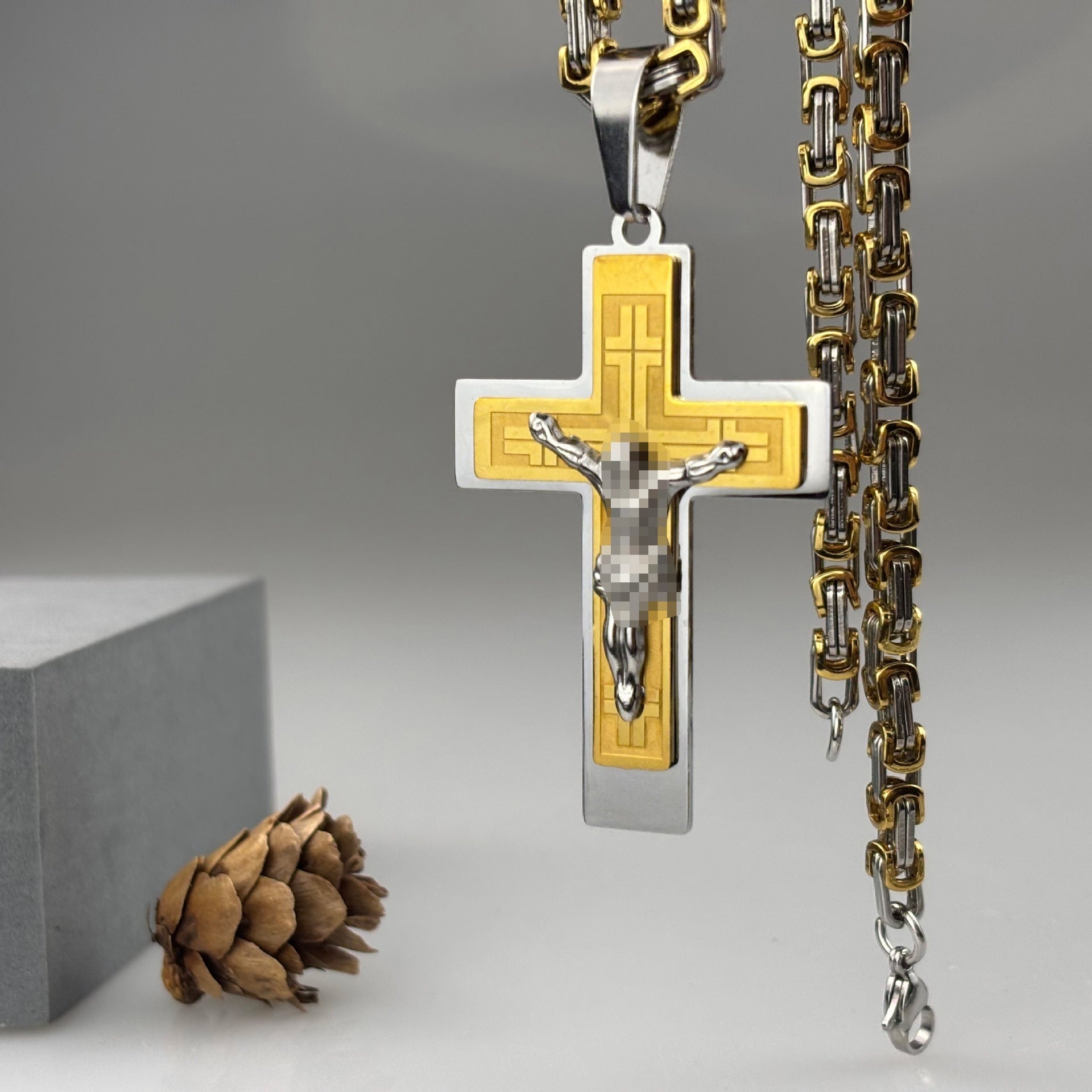 Golden Faith Cross Pendant Necklace