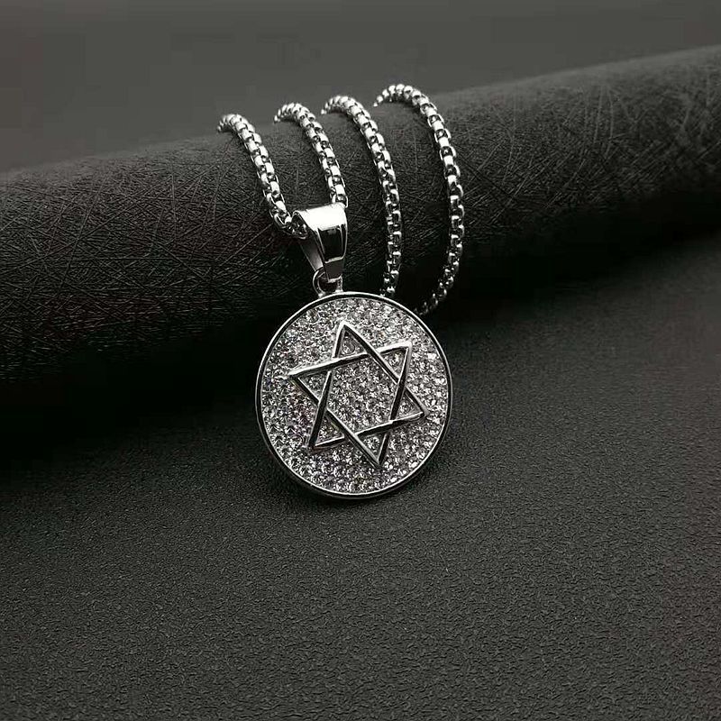 Star of Power Pendant – Iced Six-Point Chain
