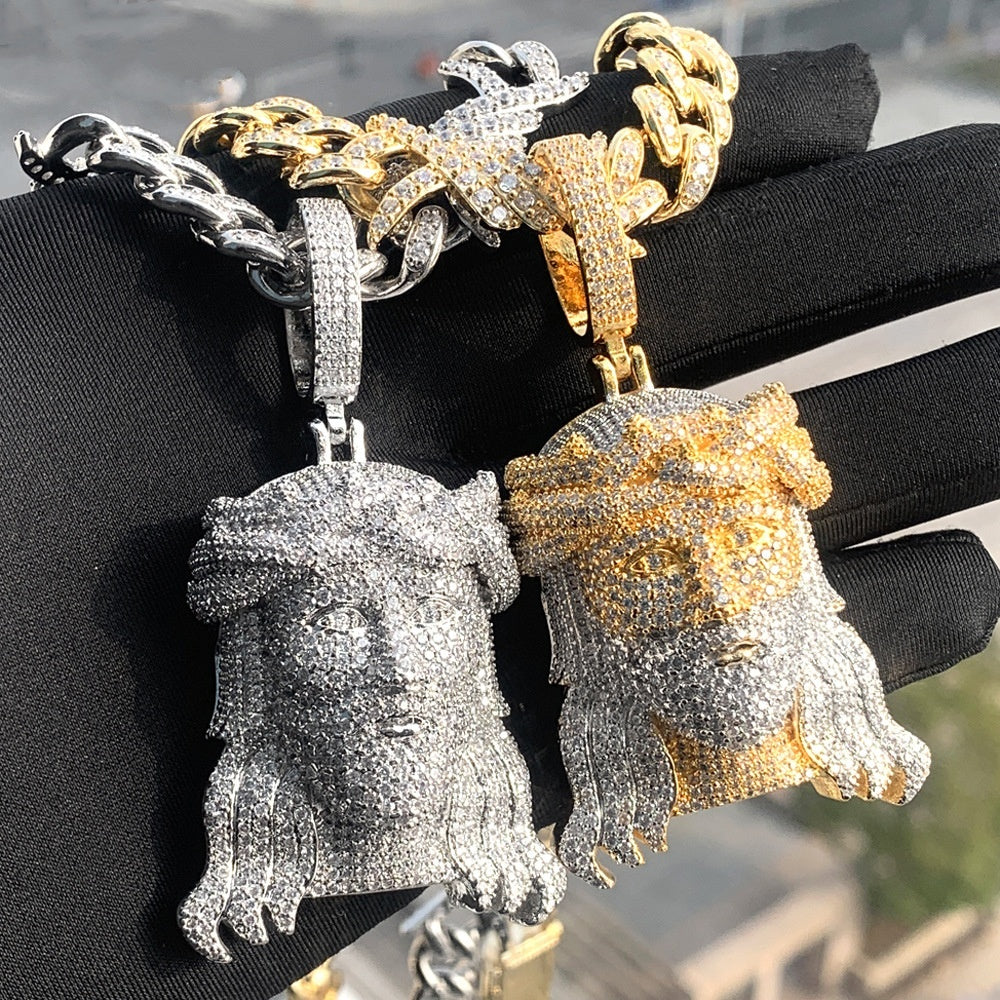 Iced Angel Pendant Necklace