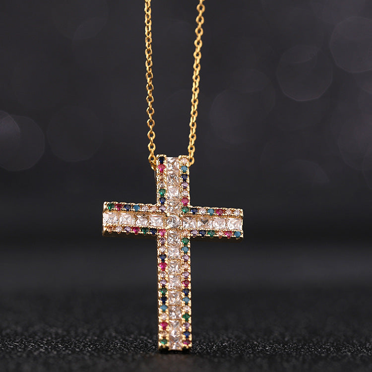 VVS Prism Cross Necklace