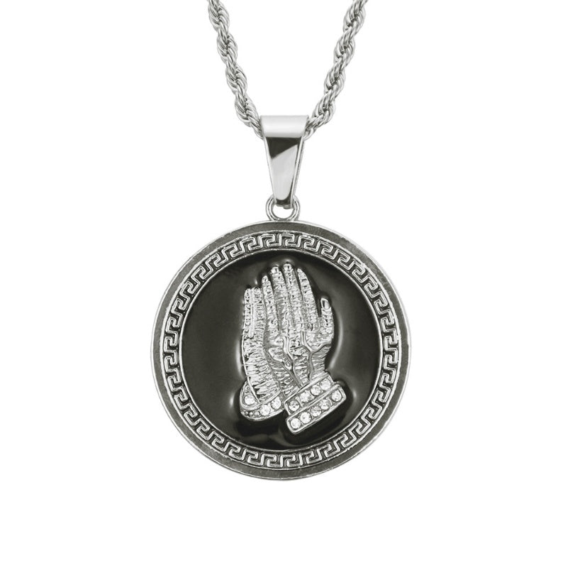 Divine Prayer Hands Pendant Necklace