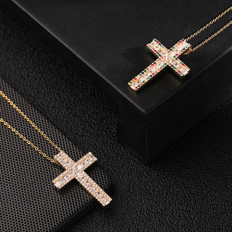 VVS Prism Cross Necklace