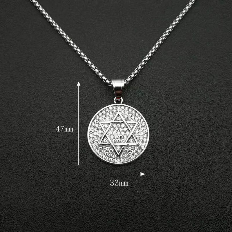 Star of Power Pendant – Iced Six-Point Chain