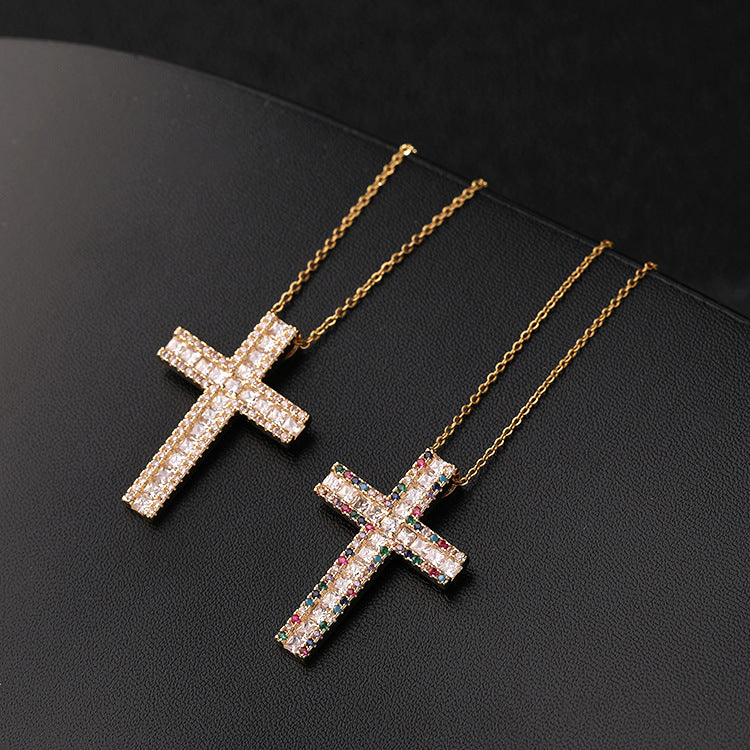 VVS Prism Cross Necklace