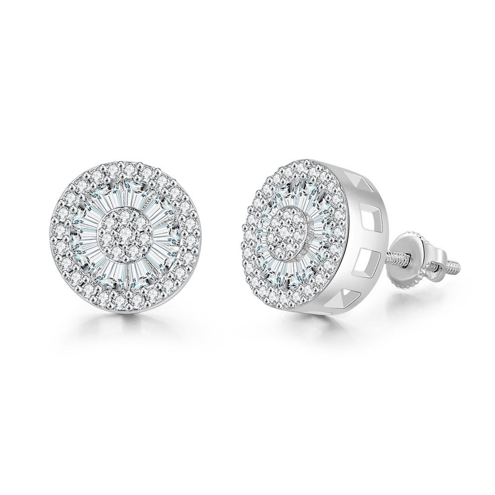 Frosted Halo Earrings – Golden Iced Studs