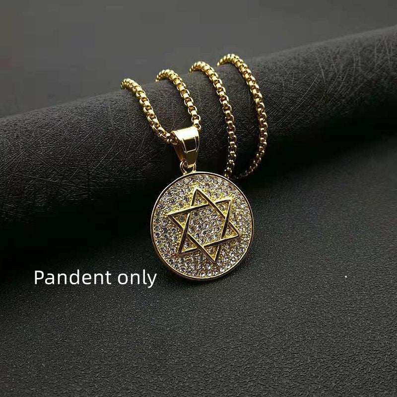 Star of Power Pendant – Iced Six-Point Chain