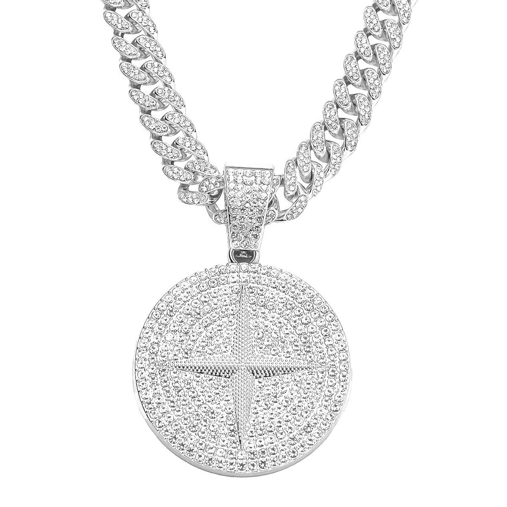 Iced Cross Medallion Cuban Chain