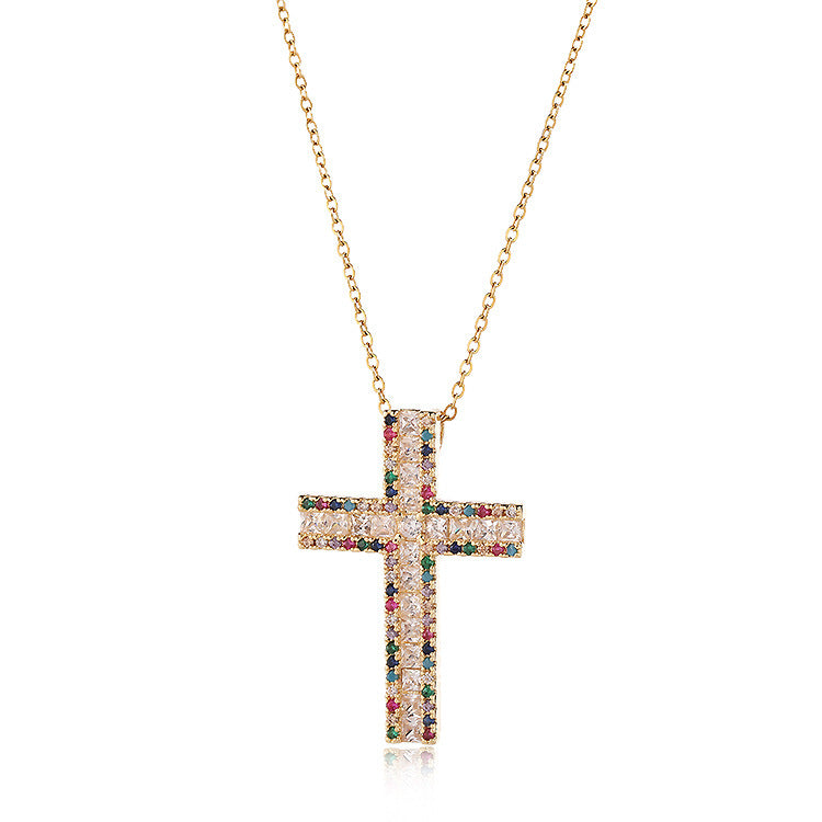 VVS Prism Cross Necklace