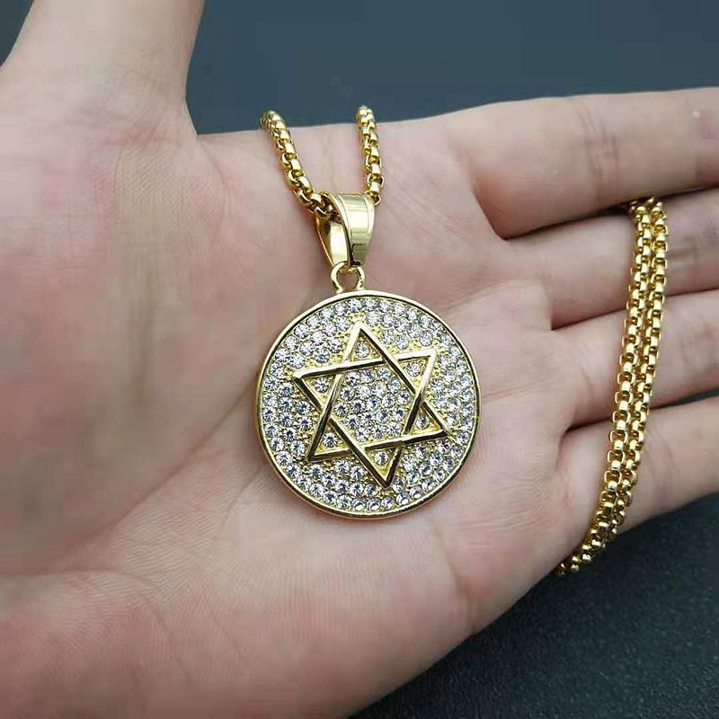 Star of Power Pendant – Iced Six-Point Chain