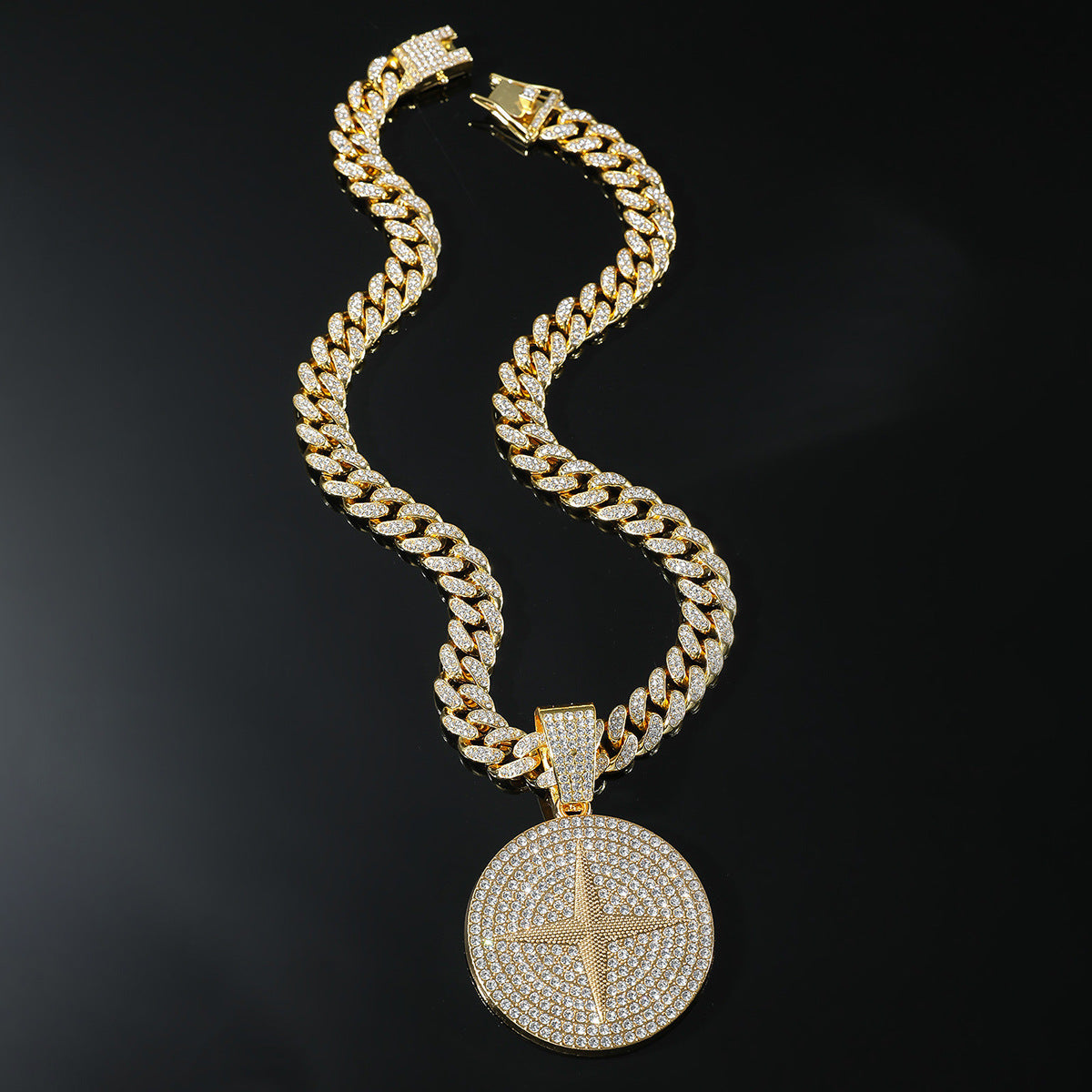 Iced Cross Medallion Cuban Chain