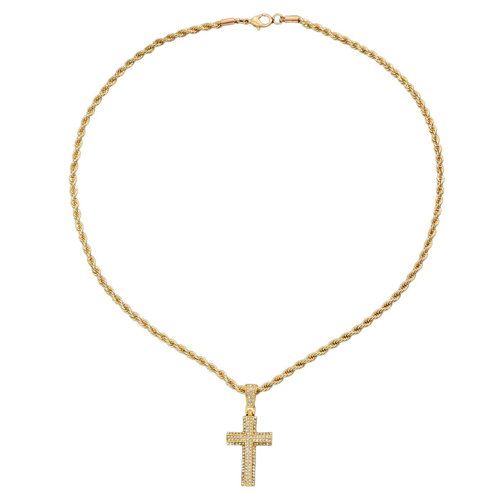 Cross All-match Diamond Pendant Necklace