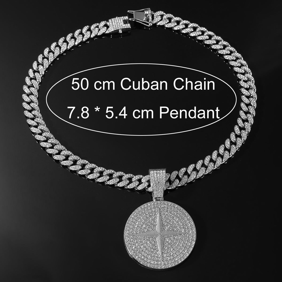 Iced Cross Medallion Cuban Chain