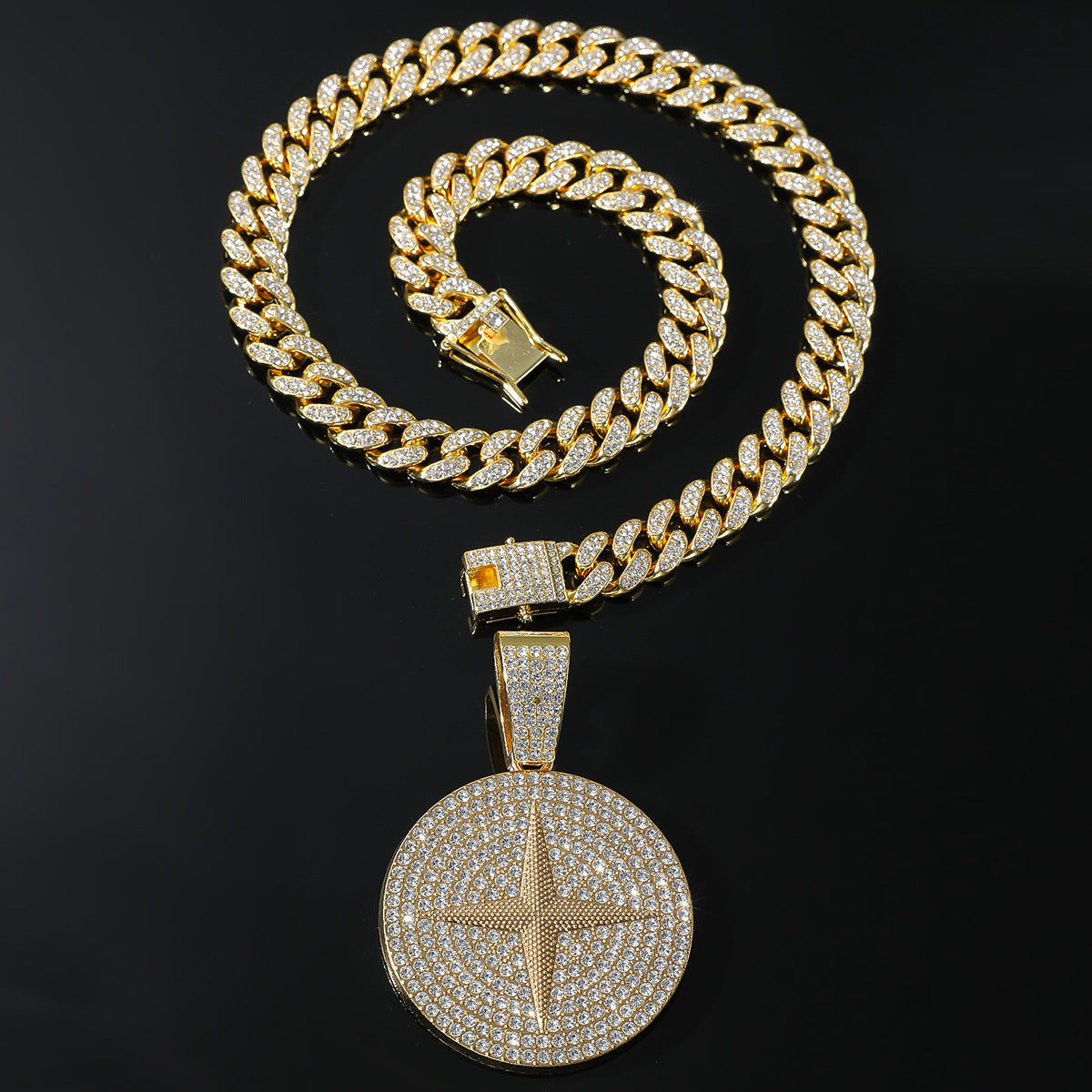 Iced Cross Medallion Cuban Chain